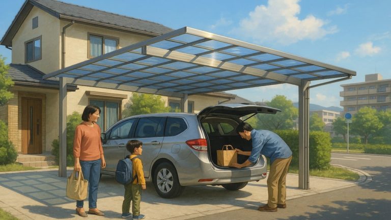 周南市でカーポートを施工した画像