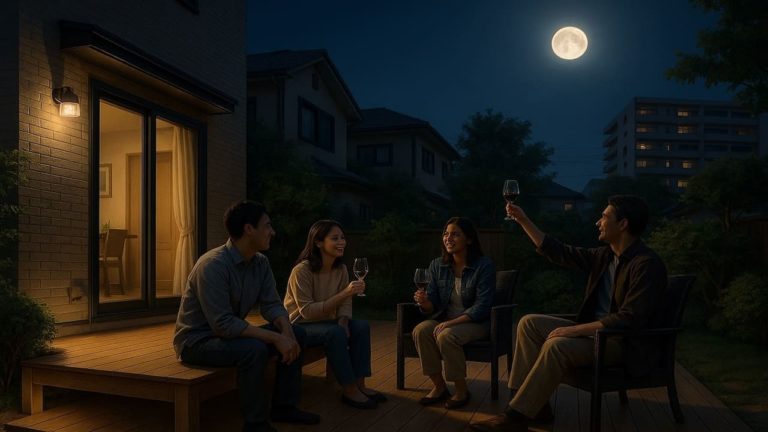 吹田市の住宅に施工されたウッドデッキイメージ