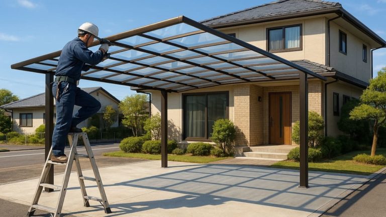 鈴鹿市でカーポートを施工した画像