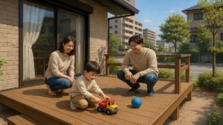【多治見市】ウッドデッキで失敗しない!相場と工事ポイントを徹底解説 多治見市の住宅に施工されたウッドデッキイメージ