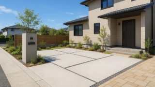 【高浜市】外構を安くおしゃれにする段階的アップデート 高浜市の住宅に施工されたおしゃれで安い外構イメージ