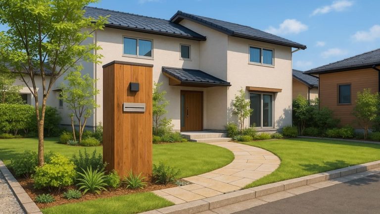 高松市の住宅に施工されたおしゃれで安い外構イメージ