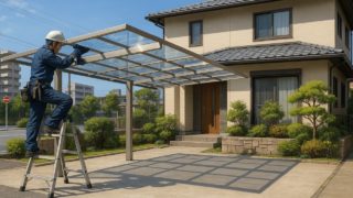 東海市でカーポートを施工した画像