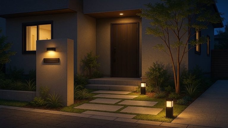 東海市の住宅に施工されたおしゃれで安い外構イメージ