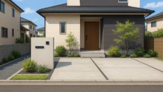 所沢市の住宅に施工されたおしゃれで安い外構イメージ