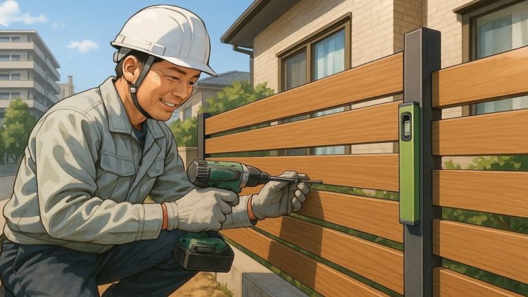 豊島区の住宅に施工された目隠しフェンスイメージ