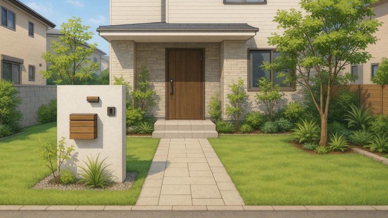 豊島区の住宅に施工されたおしゃれで安い外構イメージ