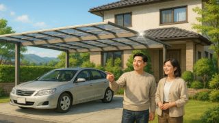 【鳥取県】カーポート設置の相場|おしゃれで実用的なタイプとは? 鳥取県でカーポートを施工した画像