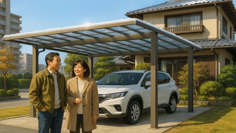 富山県でカーポートを施工した画像