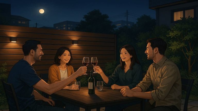 豊中市の住宅に施工された目隠しフェンスイメージ