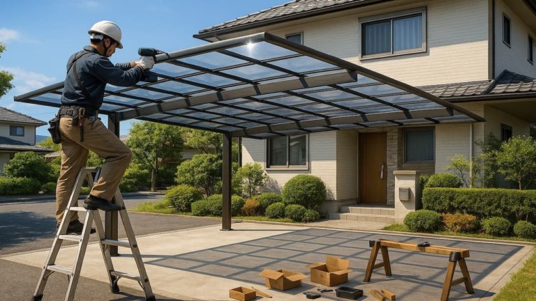 津市でカーポートを施工した画像