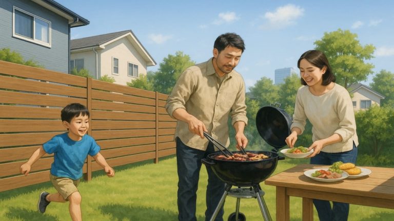 つくば市の住宅に施工された目隠しフェンスイメージ