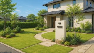 宇治市の住宅に施工されたおしゃれで安い外構イメージ