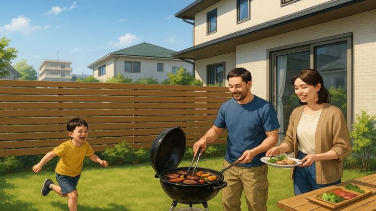 宇都宮市の住宅に施工された目隠しフェンスイメージ