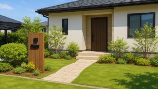 【宇都宮市】外構をおしゃれに安くなく魅せる定番の小ワザ 宇都宮市の住宅に施工されたおしゃれで安い外構イメージ