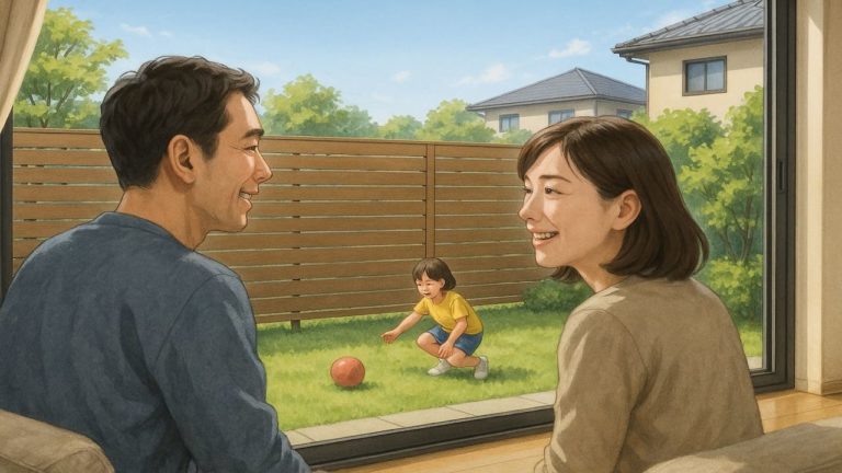 八千代市の住宅に施工された目隠しフェンスイメージ