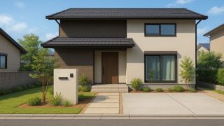 焼津市の住宅に施工されたおしゃれで安い外構イメージ