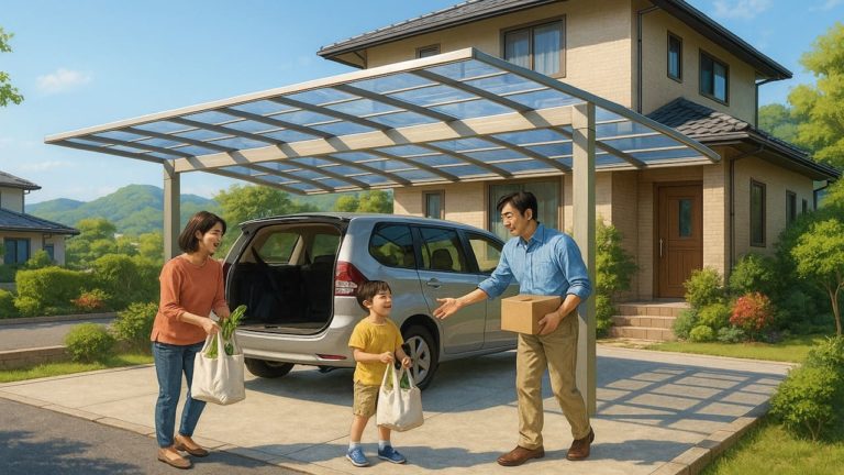 山口県でカーポートを施工した画像