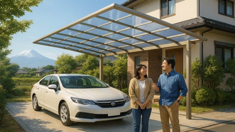 山梨県でカーポートを施工した画像