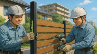 【四日市市】目隠しフェンス工事の相場とおしゃれなデザイン比較 四日市市の住宅に施工された目隠しフェンスイメージ