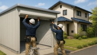 【我孫子市】車庫ガレージの費用を抑える|最新トレンドで上品に見せる 我孫子市の住宅に施工された車庫ガレージのイメージ