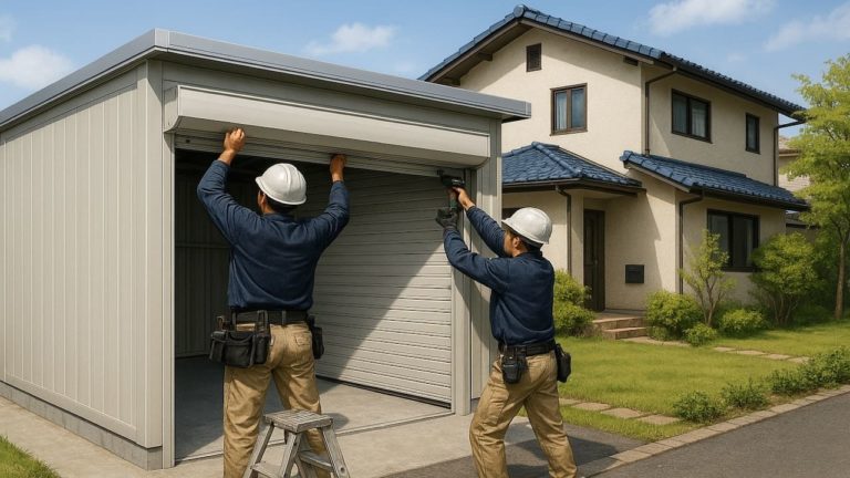 我孫子市の住宅に施工された車庫ガレージのイメージ
