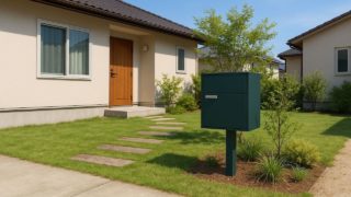 上尾市の戸建て外構に施工された宅配ボックスのイメージ