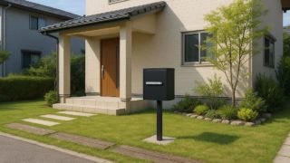 【愛知県】宅配ボックスの工事相場|依頼前に確認すべき注意事項 愛知県の戸建て外構に施工された宅配ボックスのイメージ