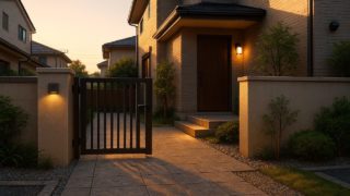 明石市の戸建て外構に施工された玄関アプローチのイメージ