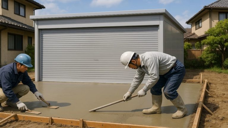 千葉県の住宅に施工された車庫ガレージのイメージ