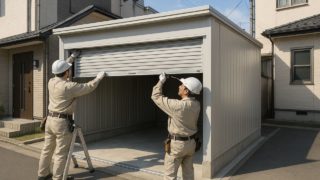 江戸川区の住宅に施工された車庫ガレージのイメージ