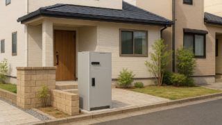 府中市の戸建て外構に施工された宅配ボックスのイメージ