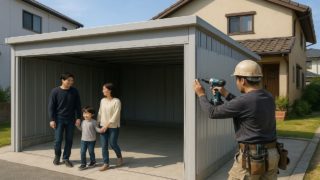 【府中市】車庫ガレージの工事費用を守る対策|追加コストを防ぐ方法 府中市の住宅に施工された車庫ガレージのイメージ