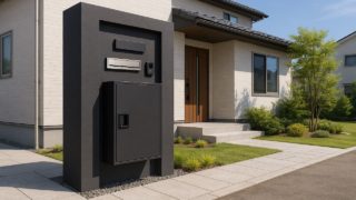 【富士見市】宅配ボックスの費用と注意点|トラブル回避の発注術 富士見市の戸建て外構に施工された宅配ボックスのイメージ