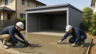 ふじみ野市の住宅に施工された車庫ガレージのイメージ