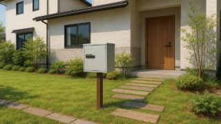 富士宮市の戸建て外構に施工された宅配ボックスのイメージ