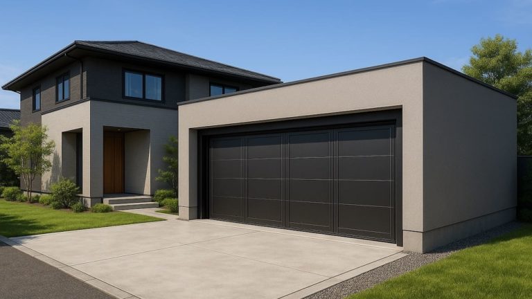 群馬県の住宅に施工された車庫ガレージのイメージ