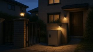 羽曳野市の戸建て外構に施工された宅配ボックスのイメージ