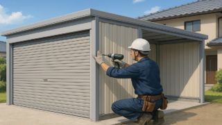 【羽曳野市】車庫ガレージの価格相場|満足・不満のリアルな口コミ 羽曳野市の住宅に施工された車庫ガレージのイメージ