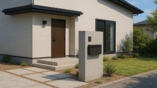 【秦野市】門柱の価格相場|リアルな体験から学ぶ失敗と成功 秦野市の戸建て外構に施工された門柱のイメージ