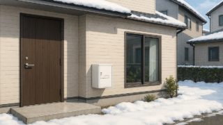 【白山市】宅配ボックスの費用相場|おしゃれに仕上げる玄関づくり 白山市の戸建て外構に施工された宅配ボックスのイメージ