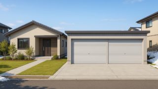 白山市の住宅に施工された車庫ガレージのイメージ