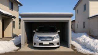 【花巻市】車庫ガレージの費用相場|費用対効果の高い構成とは? 花巻市の住宅に施工された車庫ガレージのイメージ