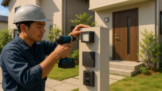 【東村山市】門柱の工事相場|満足と不満のリアルレポート 東村山市の戸建て外構に施工された門柱のイメージ