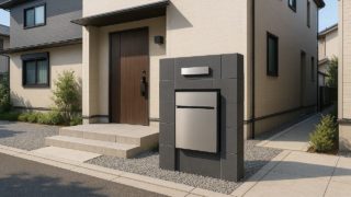 東大阪市の戸建て外構に施工された宅配ボックスのイメージ