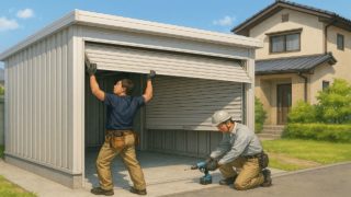 【彦根市】車庫ガレージの価格と人気デザイン事例|選び方のコツ 彦根市の住宅に施工された車庫ガレージのイメージ