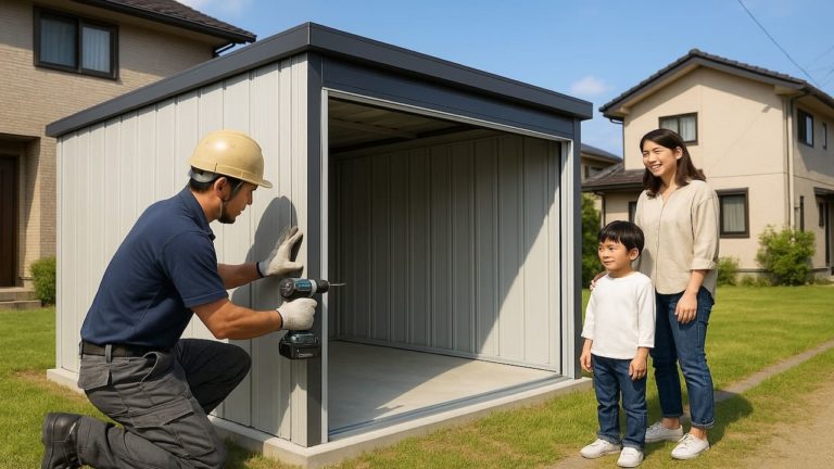 日野市の住宅に施工された車庫ガレージのイメージ
