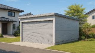 平塚市の住宅に施工された車庫ガレージのイメージ