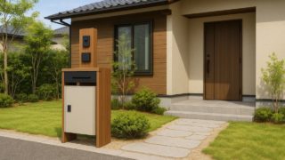 【広島県】宅配ボックスの価格目安|家事時短・再配達ゼロの理由 広島県の戸建て外構に施工された宅配ボックスのイメージ