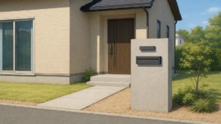 【広島県】門柱の価格帯|家の雰囲気を変えるデザイン選び 広島県の戸建て外構に施工された門柱のイメージ